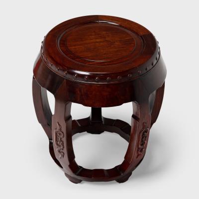 Pair of Hardwood Drum Stools