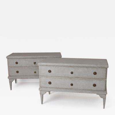 Pair of Large Painted Swedish Gustavian Chests 18th Century