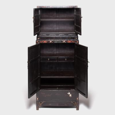 Pair of Ming Painted Compound Cabinets