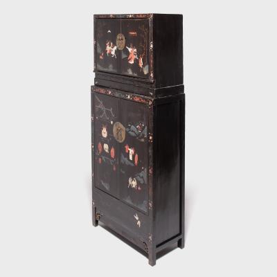 Pair of Ming Painted Compound Cabinets