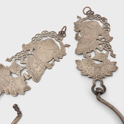Pair of Money Toad Bed Curtain Hooks
