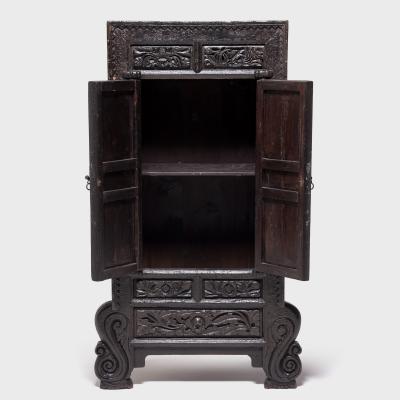 Pair of Ornate Cabinets with Cabriole Legs