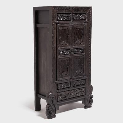 Pair of Ornate Cabinets with Cabriole Legs