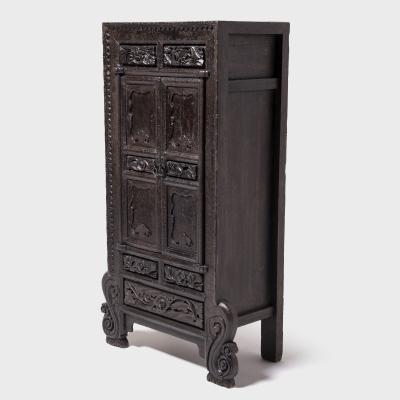 Pair of Ornate Cabinets with Cabriole Legs