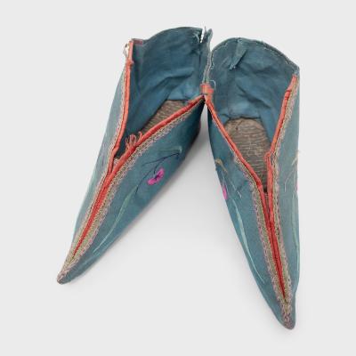 Pair of Silk Lotus Slippers