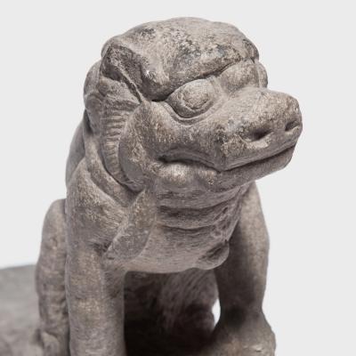 Pair of Stone Fu Lion Guardians