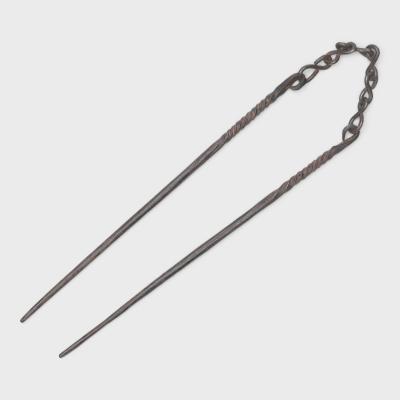 Pair of Twisted Iron Coal Chopsticks