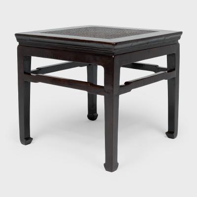 Pair of Woven Top Fang Deng Stools