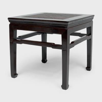 Pair of Woven Top Fang Deng Stools