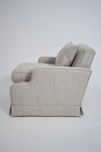 Pair of beige armchairs 1960s 