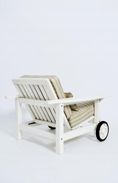 Pair of garden reclinable armchairs 1970s 