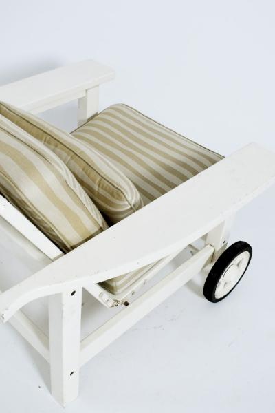 Pair of garden reclinable armchairs 1970s 