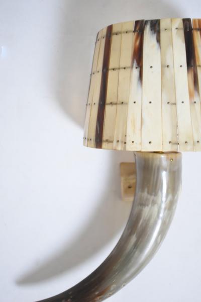 Pair of horn wall sconces 1970s 