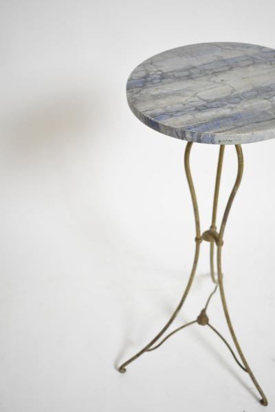 Pair of wrought iron side table pedestals 1940s 