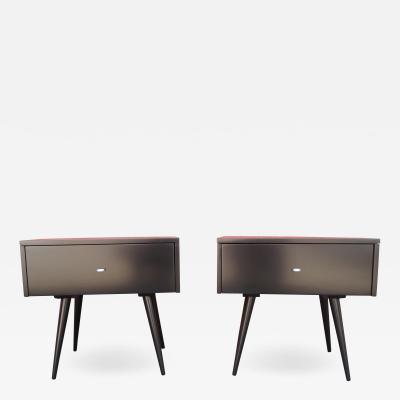Paul McCobb Pair of Ebonized Planner Group Side Tables by Paul McCobb for Winchendon