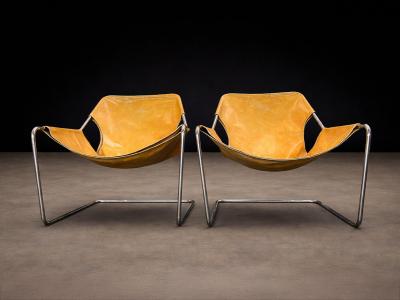 Paulo Mendes da Rocha Pair of Paulistano Armchairs by Paulo Mendes da Rocha for Objekto Lot 678B