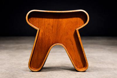 Pedro Useche Brazilian Contemporary Stool in Ebonized Wood by Pedro Useche 2000s Lot 862A