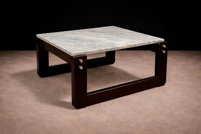Percival Lafer Side Table in Hardwood Marble Percival Lafer 1970s Lot 290
