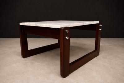 Percival Lafer Side Table in Hardwood Marble Percival Lafer 1970s Lot 290