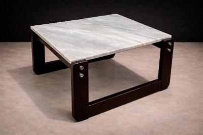 Percival Lafer Side Table in Hardwood Marble Percival Lafer 1970s Lot 290