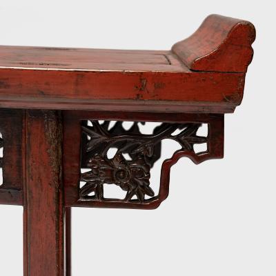 Petite Red Lacquer Altar Table