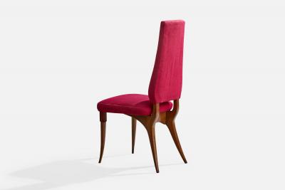 Pier Luigi Colli Dining Room Chairs with Wood and Fabric Italy 1950s