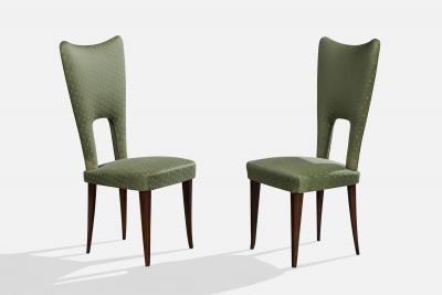 Pier Luigi Colli Dining Room Chairs with Wood and Fabric Italy 1950s