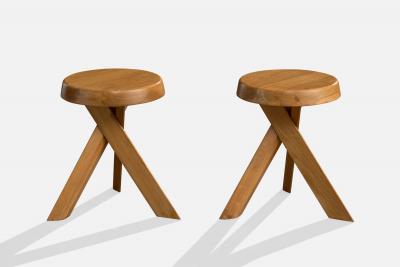 Pierre Chapo Stools in Elm France 1970s