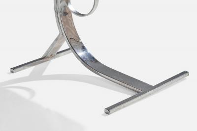 Pierre Folie Dining Room Chairs with Chrome Metal and Velvet France 1970s