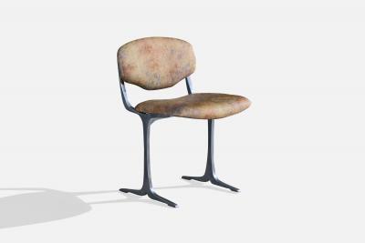 Pierre Pichard Dining Room Chairs with Metal and Vinyl France 1970s