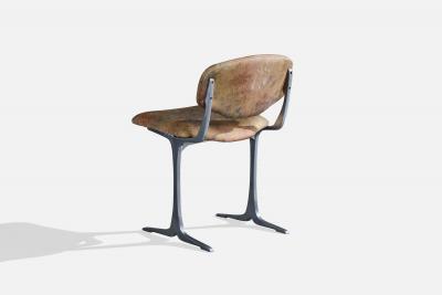 Pierre Pichard Dining Room Chairs with Metal and Vinyl France 1970s
