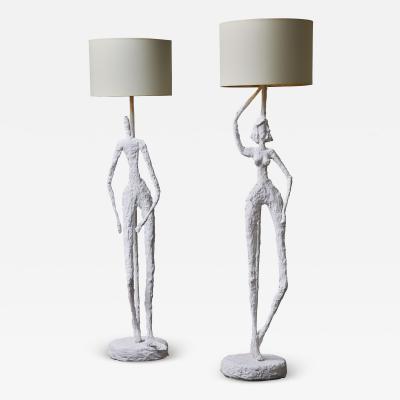 Plaster Characters Floor Lamps by Glustin Luminaires
