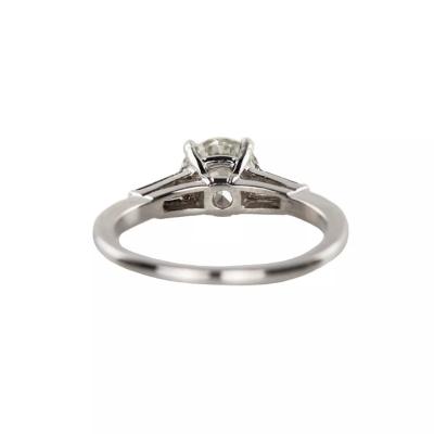 Platinum And Diamond Ring Of Classic Three Stone Design