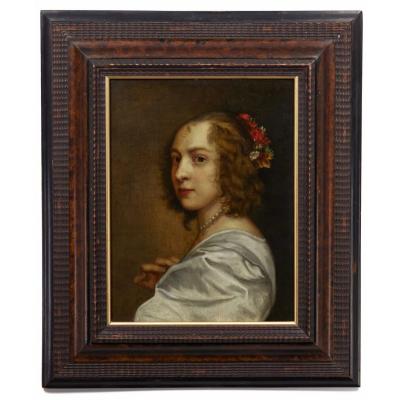 Portrait Of Margaret Lemon Workshop Of Anthony Van Dyck England