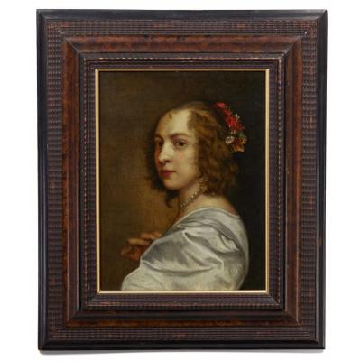 Portrait Of Margaret Lemon Workshop Of Anthony Van Dyck England