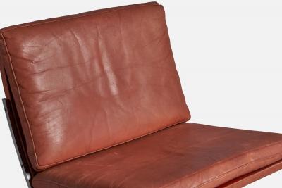 Preben Fabricius Jorgen Kastholm Lounge Chairs in Leather Denmark 1960s
