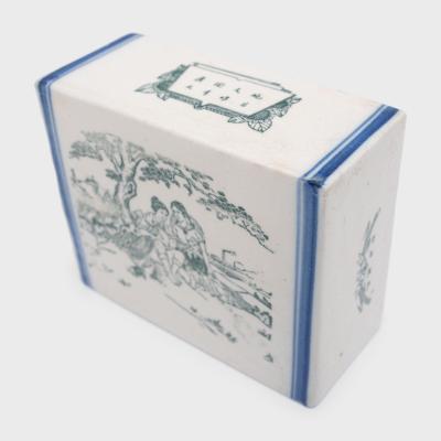 Printed Blue and White Headrest