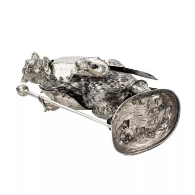 Puss In Boots Silver Figure With Articulated Head 