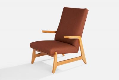Ralph Rapson Lounge Chair with Wood and Fabric USA 1948