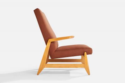 Ralph Rapson Lounge Chair with Wood and Fabric USA 1948