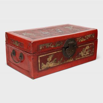 Red Lacquer Hide Box