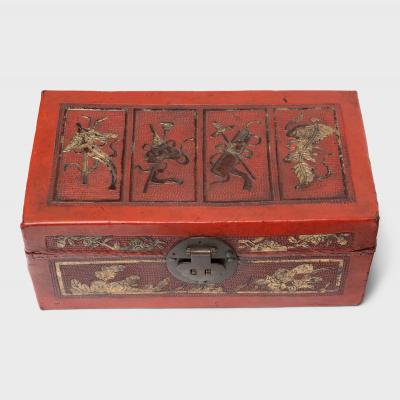 Red Lacquer Hide Box