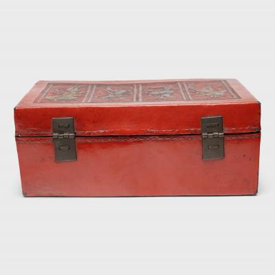 Red Lacquer Hide Box
