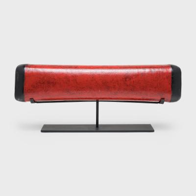 Red Lacquer Hide Pillow