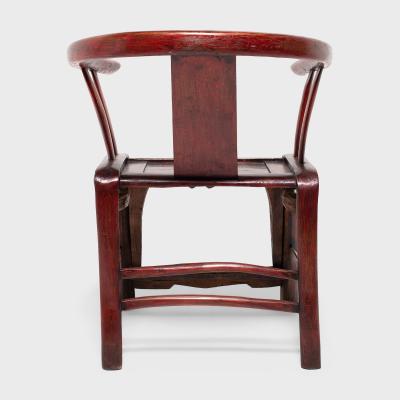 Red Lacquer Roundback Chair