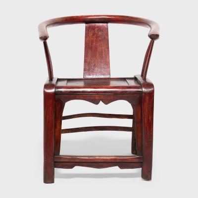 Red Lacquer Roundback Chair