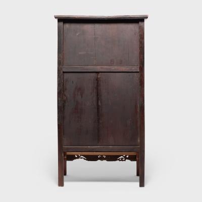Red Lacquer Tapered Cabinet