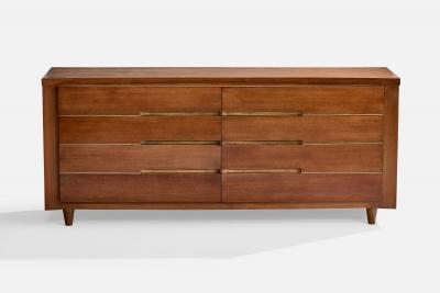 Red Lion Furniture Dresser in Walnut USA 1950s