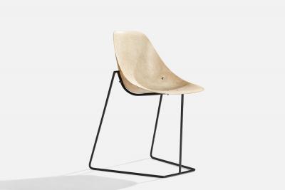 Rene Jean Caillette Side Chairs with Fiberglass and Metal France 1957