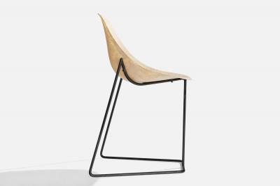 Rene Jean Caillette Side Chairs with Fiberglass and Metal France 1957